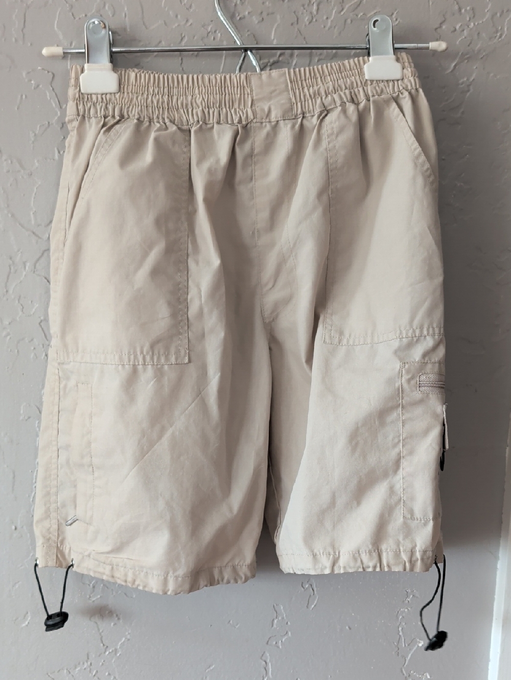 Kids's Lightweight Beige Cargo Shorts Gorpcore